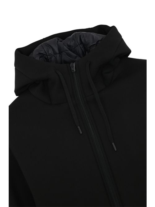 Parka lungo in 3 Layer scuba Nero Herno | PA000163U 39501Z9300